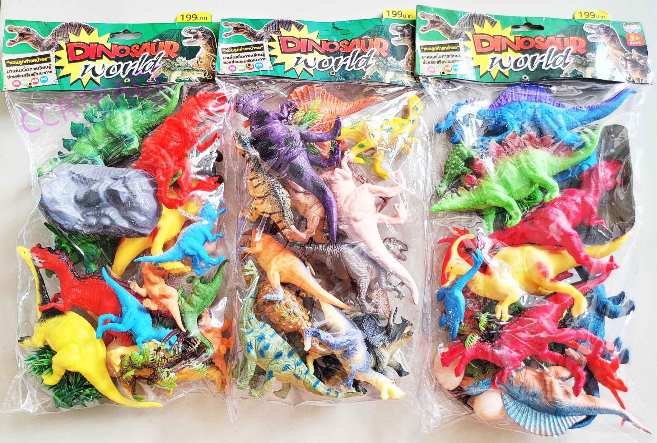 ไดโนเสาร์เซอร์ไพร์สถุงใหญ่ PVC 21x35 ซม.(1x3)