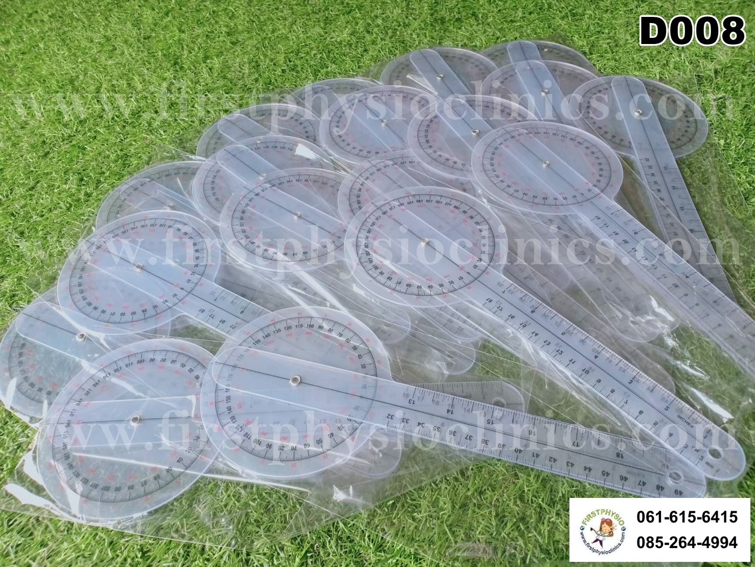 ไม้บรรทัดวัดมุมทางการแพทย์พลาสติก 360 องศา โกนิโอมิเตอร์ ขนาด 12 นิ้ว Goniometer