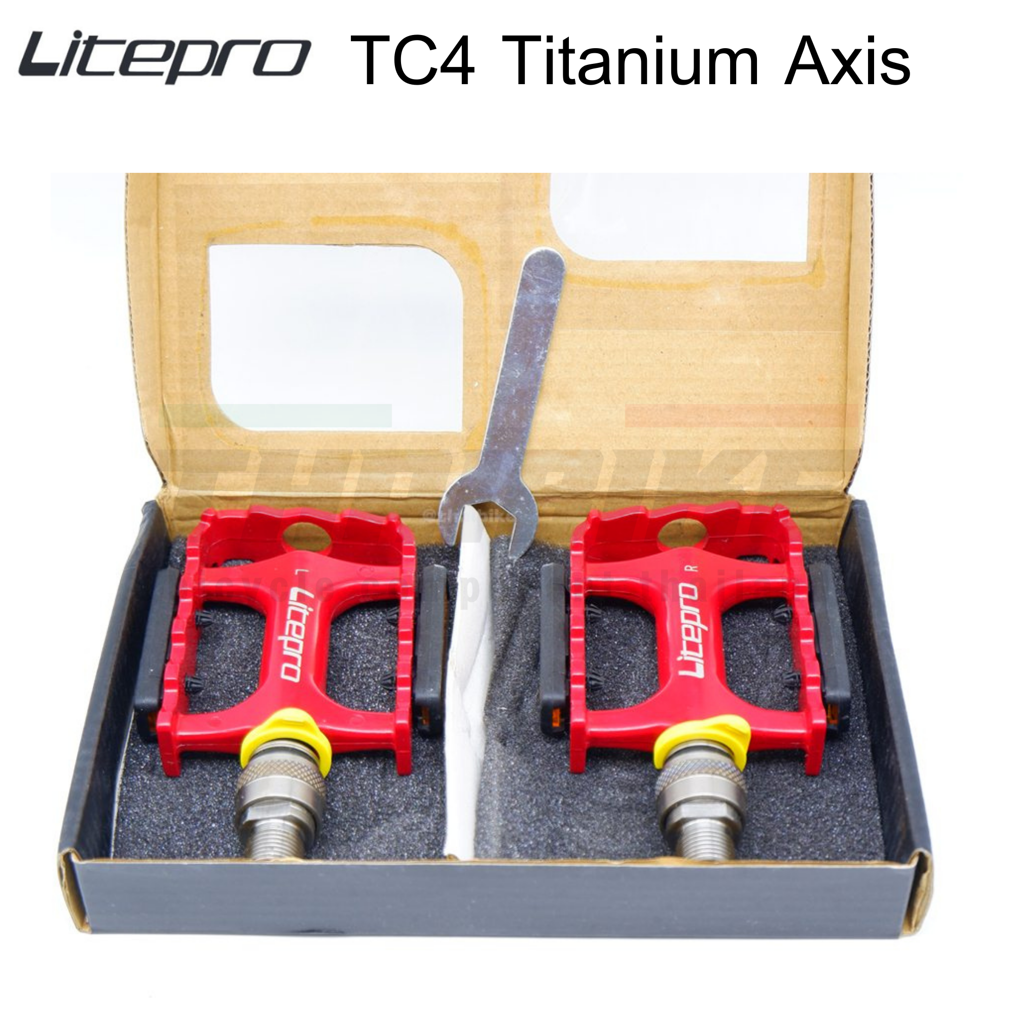 บันไดจักรยาน LITEPRO แบบปลดเร็ว รุ่น LITEPRO F-286 รุ่นมีทับทิม บันไดปลดเร็ว