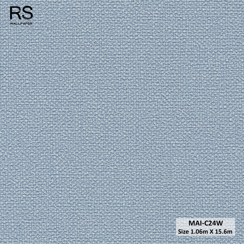 วอลเปเปอร์ลายผ้า สีฟ้าเข้ม MAI-C24W