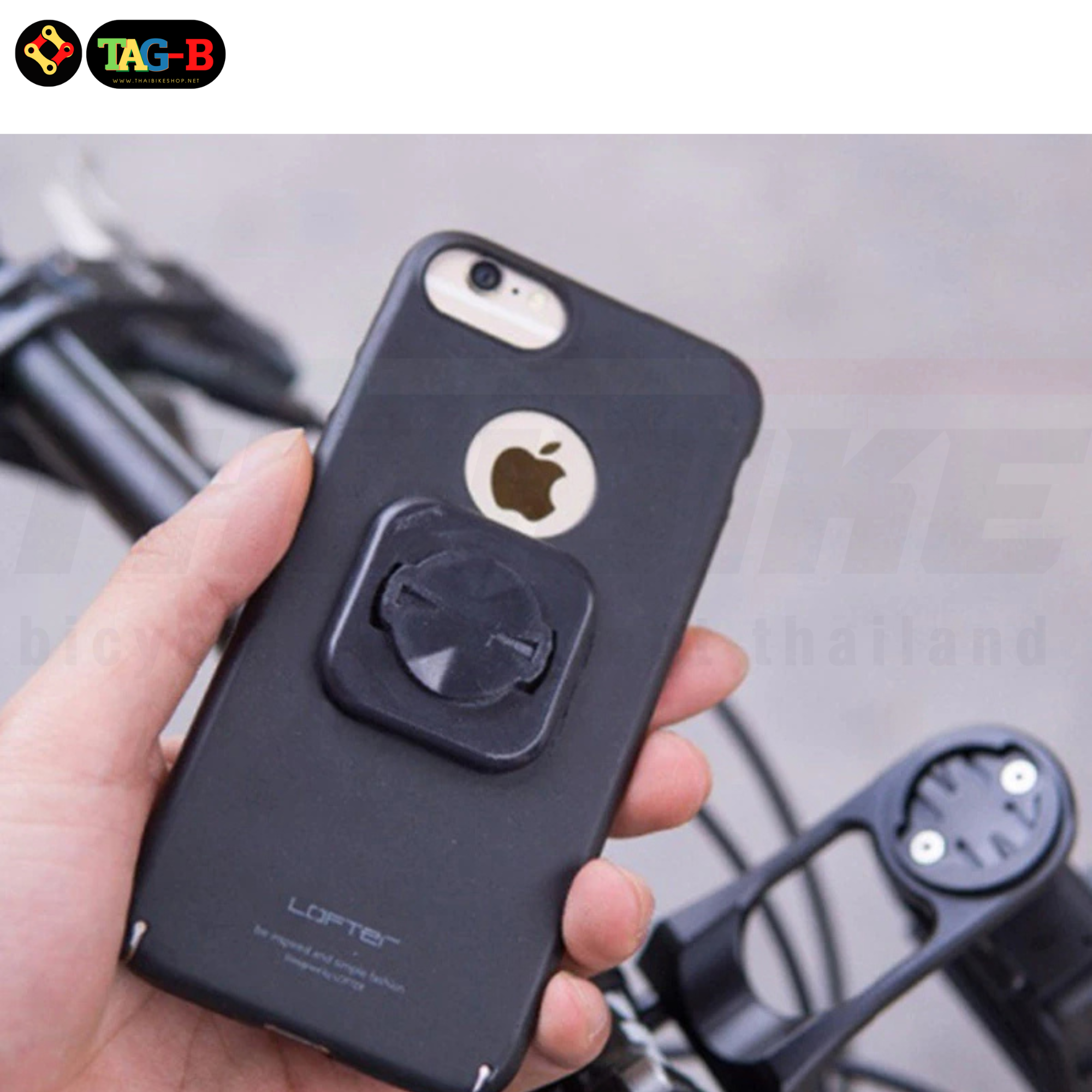 แผ่นแปะติดมือถือกับขาไมล์จักรยาน TAG-B ติดมือถือกับขาการ์มิน