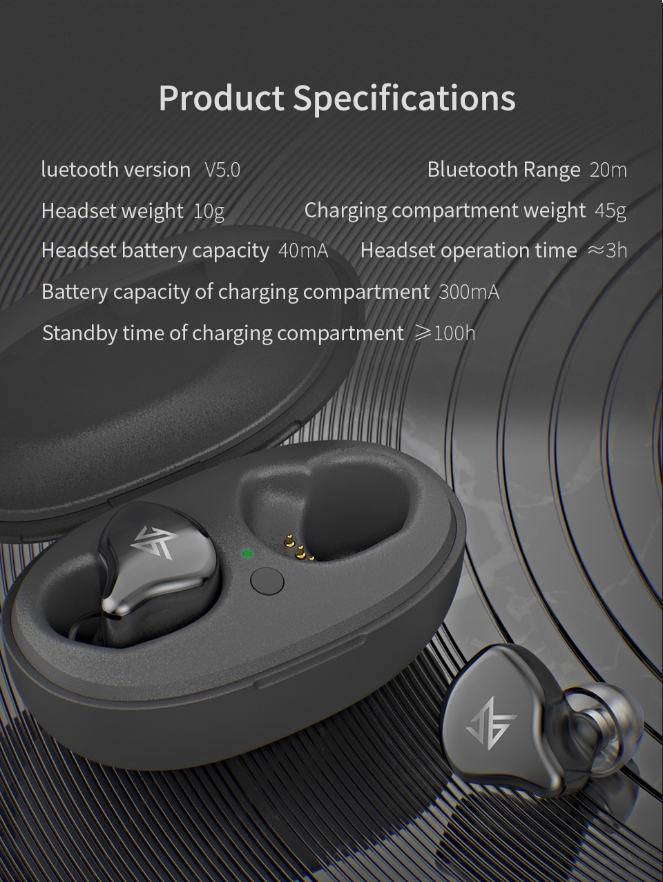 ขาย KZ S1 หูฟัง True Wireless 2 ไดร์เวอร์ (1DD+1BA) รองรับ Bluetooth 5.0 , AAC