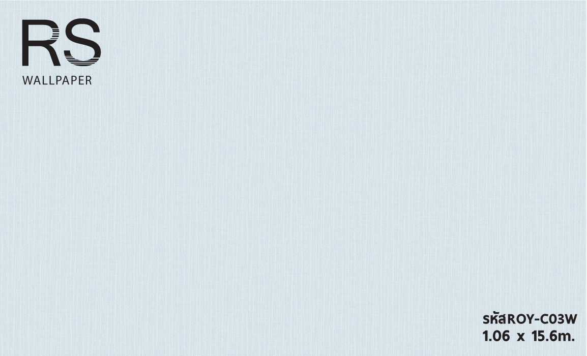 วอลเปเปอร์สีพื้น ฟ้าอ่อนสด แท็กเจอร์ผ้า ROY-C03W