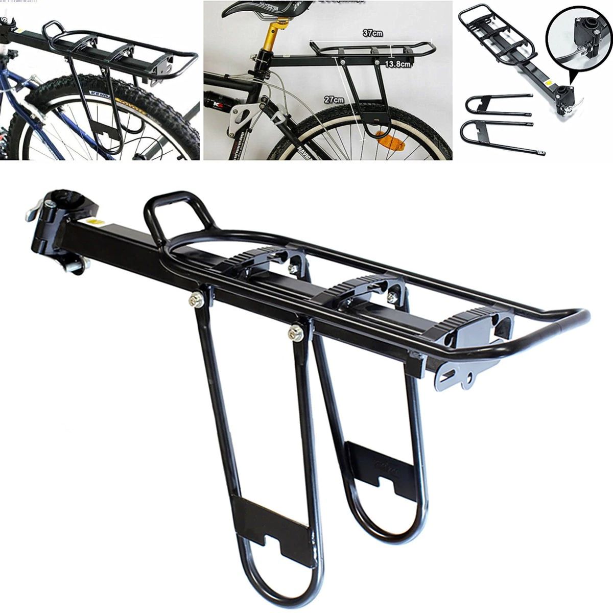 ตะแกรงท้ายจักรยาน ติดหลักอาน แบบถอดเร็ว