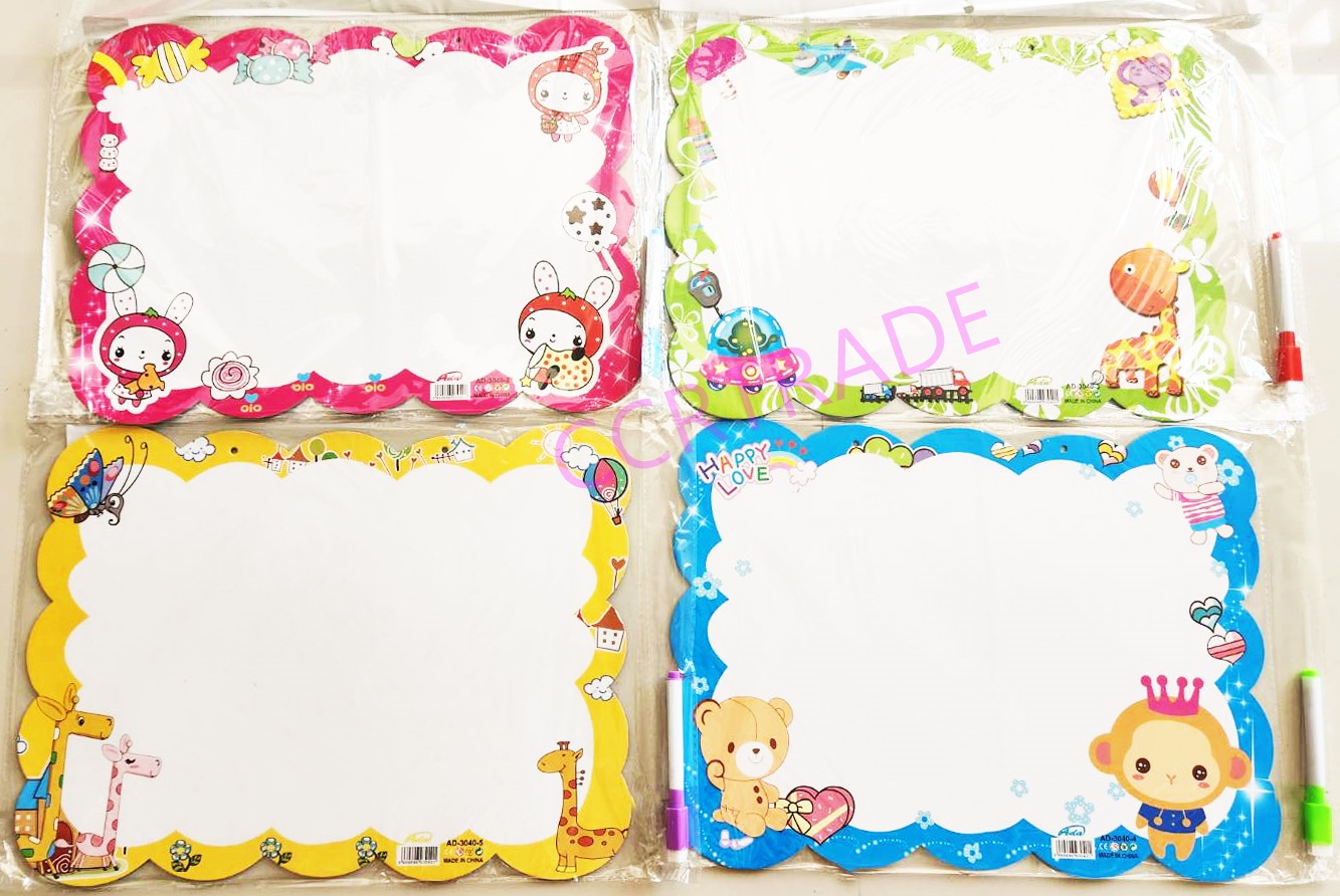 กระดานไวท์บอร์ดจัมโบ้ กขค 30x40 ซม.