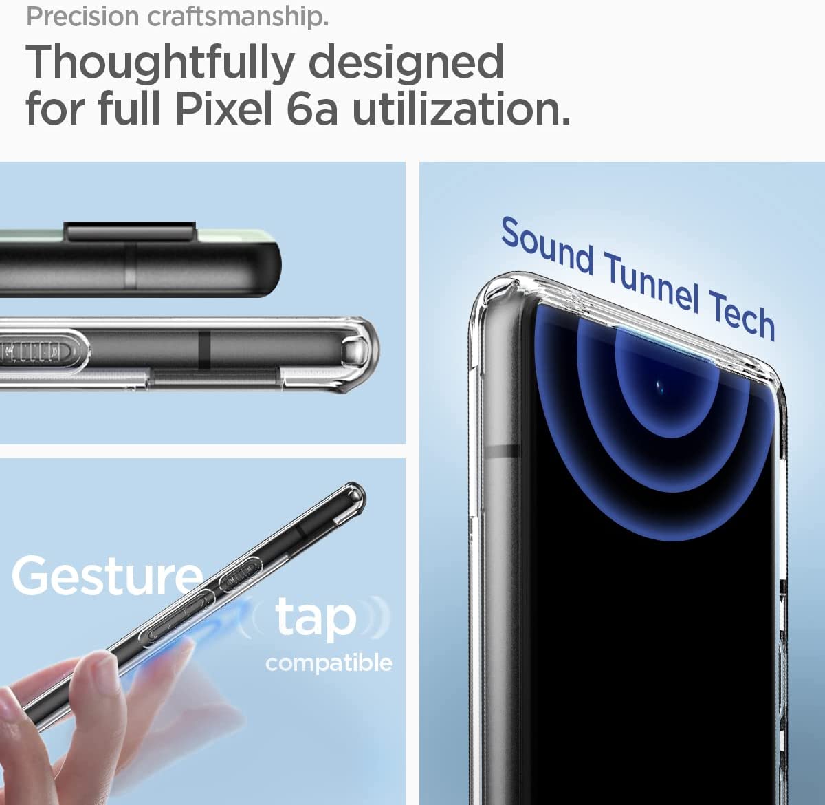 Spigen Ultra Hybrid Designed for Pixel 6a Case - Crystal Clear