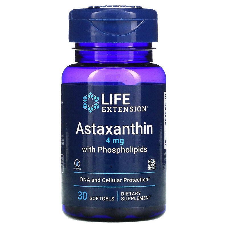 Astaxanthin 4mg Life extension 30 เม็ด