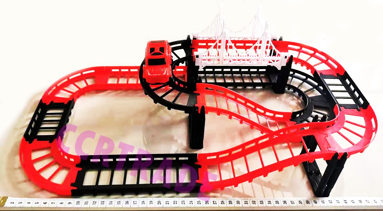 รถจิ๊บซิ่งรางผาดโผน 29 ชิ้นกล่องหิ้ว 33 ซม.(1x3)