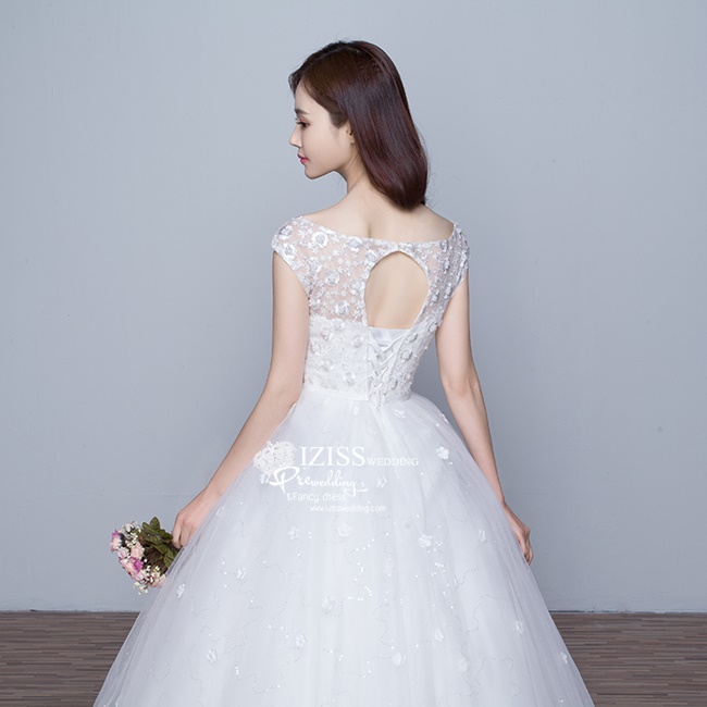 BR206 **พรีออเดอร์**ชุดแต่งงาน&ชุดเจ้าสาวแบบยาวสีขาวเกรดพรีเมี่ยม หรูหราน่ารัก สวยโดดเด่นไม่ซ้ำใคร