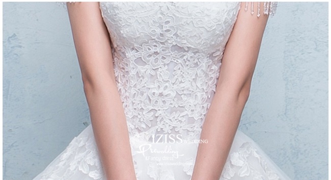 BR227 **พร้อมส่ง**ชุดแต่งงาน&ชุดเจ้าสาวแบบยาวสีขาวเกรดพรีเมี่ยม หรูหราน่ารัก สวยโดดเด่นไม่ซ้ำใคร สวยงามดุจเจ้าหญิง