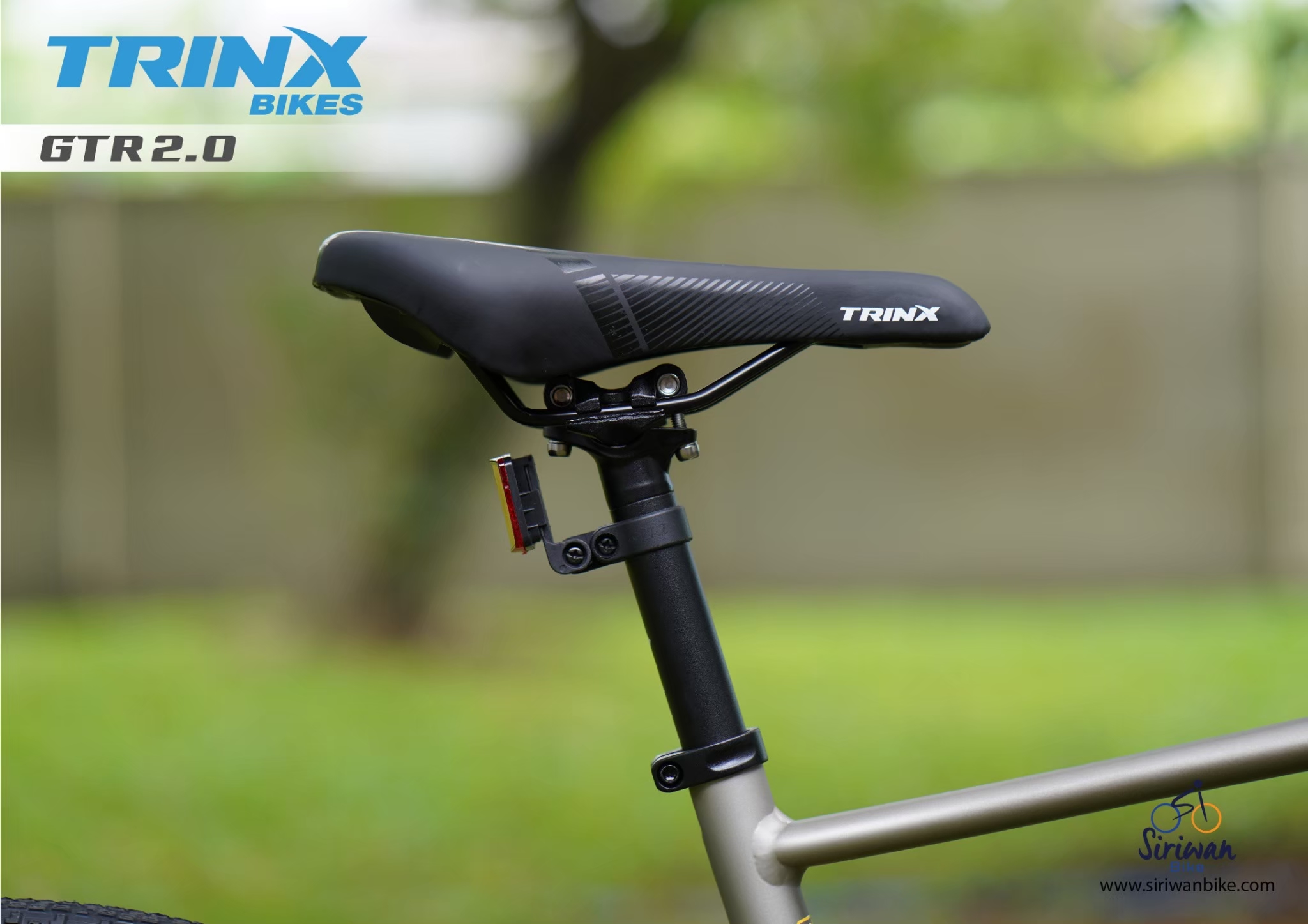 TrinX : GTR 2.0 จักรยาน Gravel Bike เกียร์ SHIMANO GRX 11SP ดิสก์น้ำมัน SHIMANO GRX ดุมแบริ่ง แกนสอด THRU AXLE ตะเกียบ CARBON T700