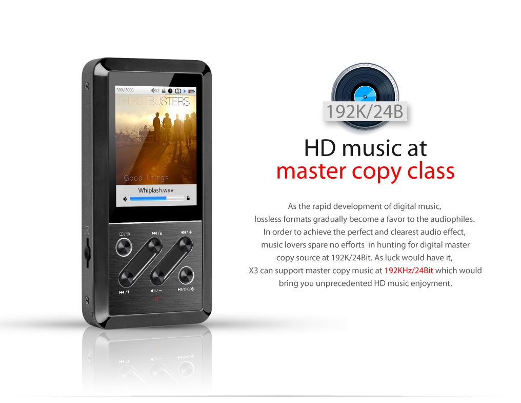 ขายFiiO X3 สุดยอดDAP+ Music Player ระดับเทพรองรับ ไฟล์Lossless มากที่สุด ใช้Wolfson WM8740 + ภาคแอมป์ของ E17 รองรับไฟล์สูงถึง 192k/24b