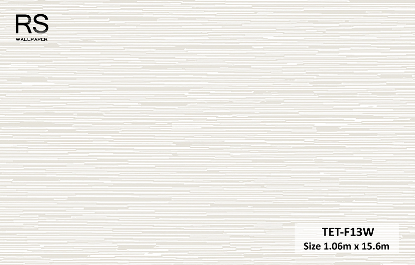 วอลเปเปอร์ สีพื้นลายขวางสีขาวครีม TET-F13W