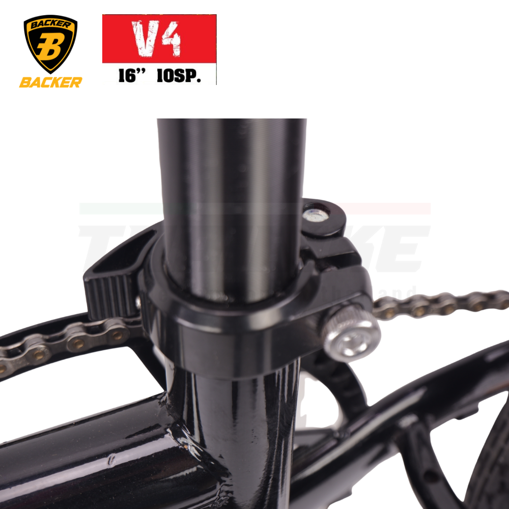 รถจักรยานพับแบบ 16 นิ้ว ยี่ห้อ BACKER รุ่น V4 โครโมลี่