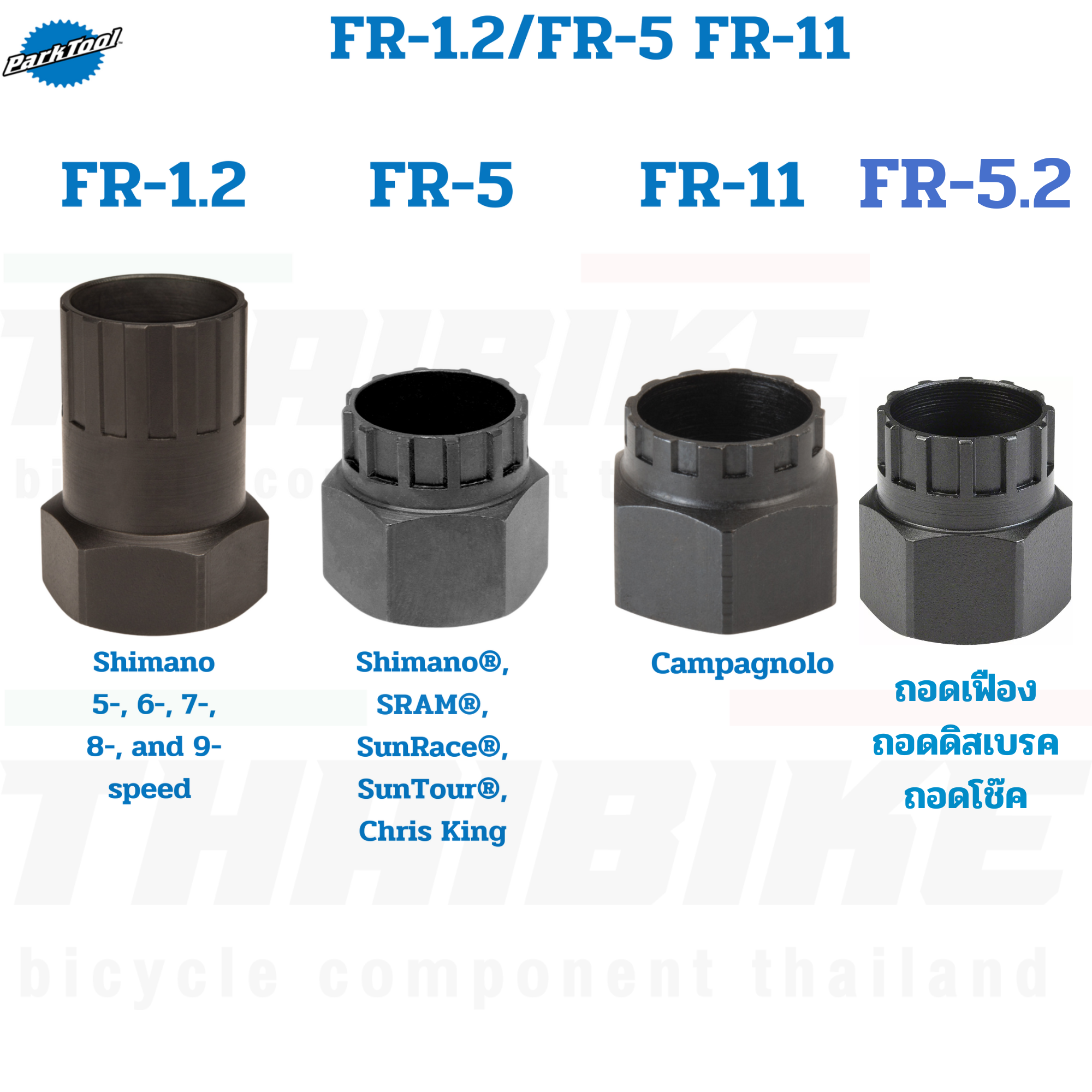 เครื่องมือถอดเฟืองจักรยาน PARK TOOL FR-5.2 FR-5(SHI) FR-1.2(SHI) FR-11(CAMPAGNOLO)