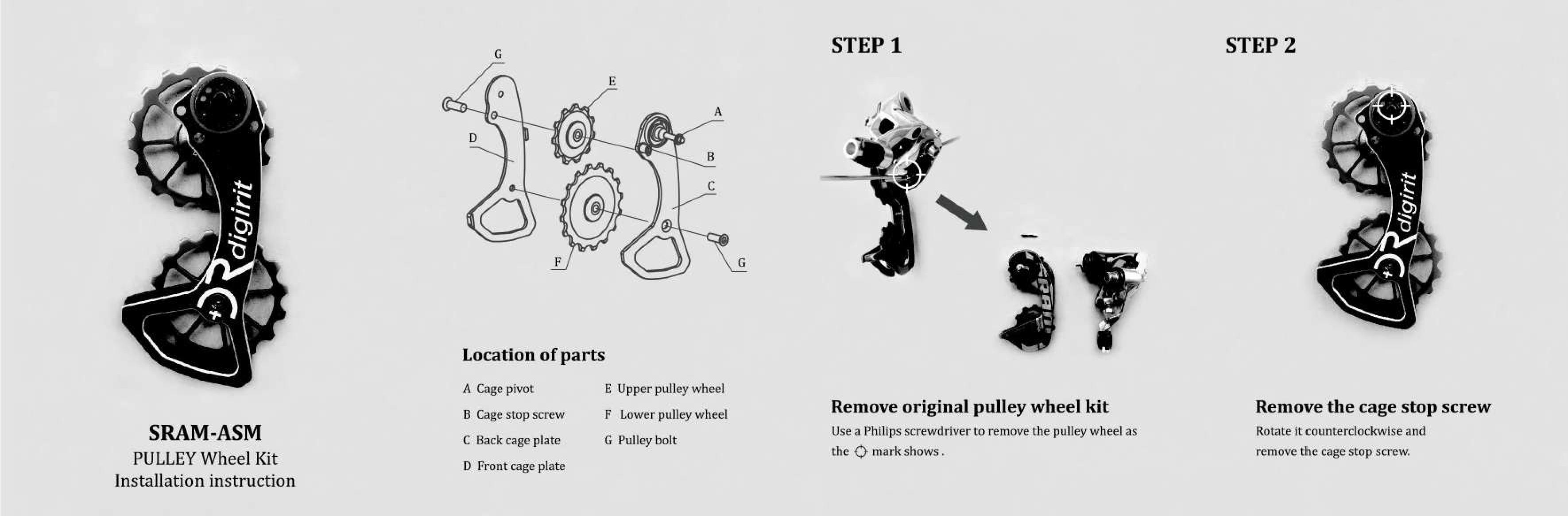 ขาแต่งตีนผีจักรยาน DIGIRIT SRA รองรับ SRAM RED FORCE RIVAL