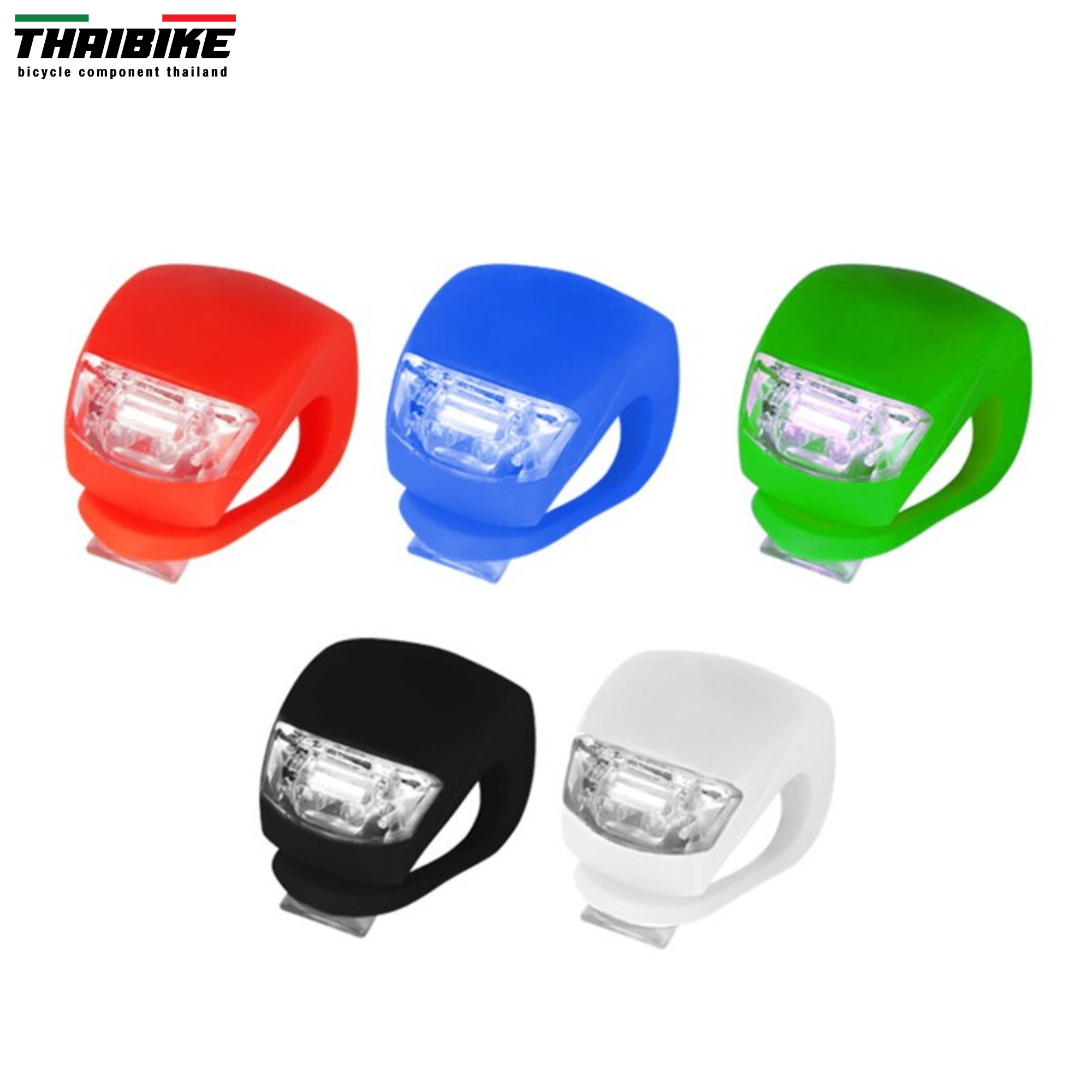 ไฟซิลิโคนแบบมีสายรัด ใช้เป็นไฟหน้า ไฟติดซี่ ไฟติดจักรยาน