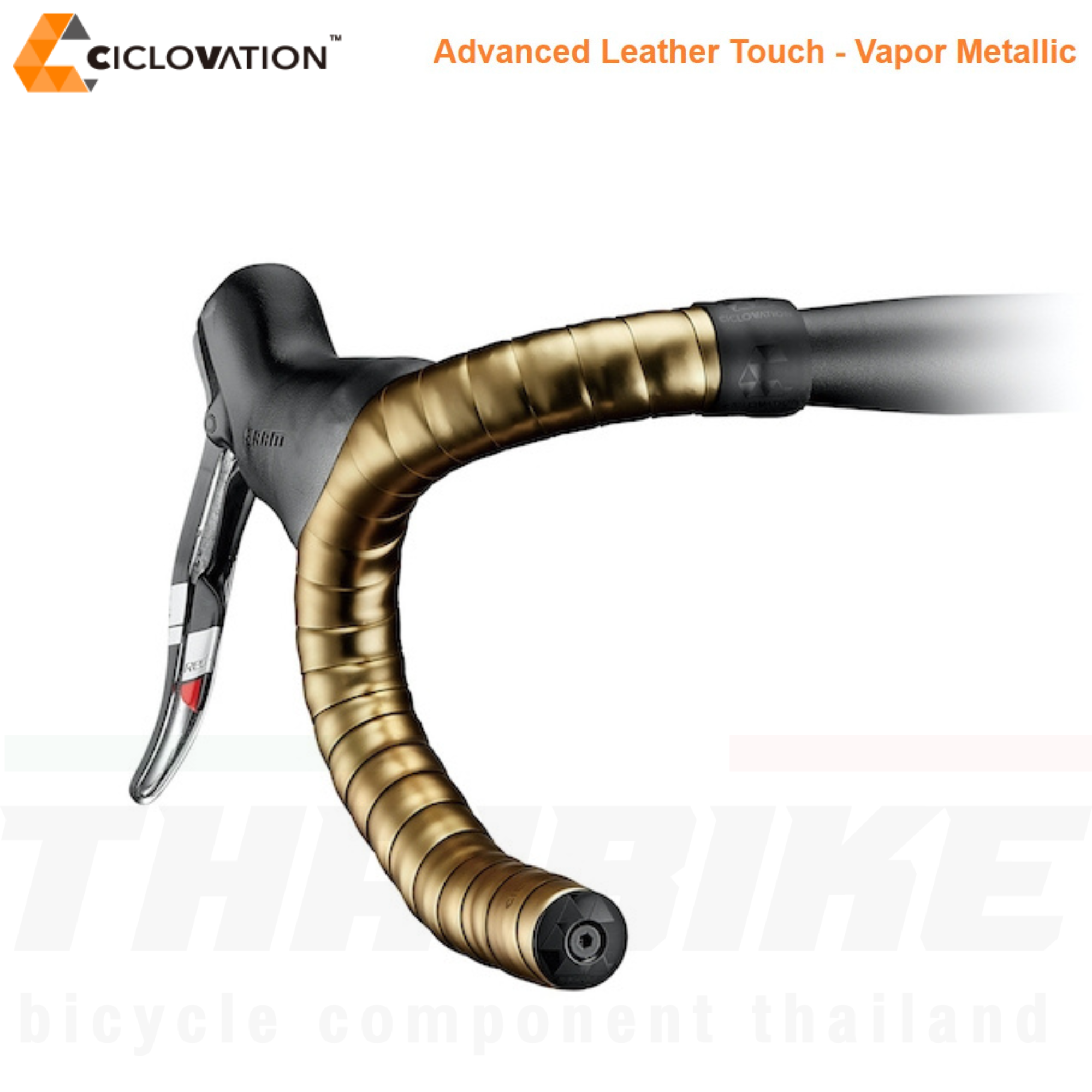 ผ้าพันแฮนด์จักรยานเสือหมอบ CICLOVATION Advanced Leather Touch - Vapor Metallic