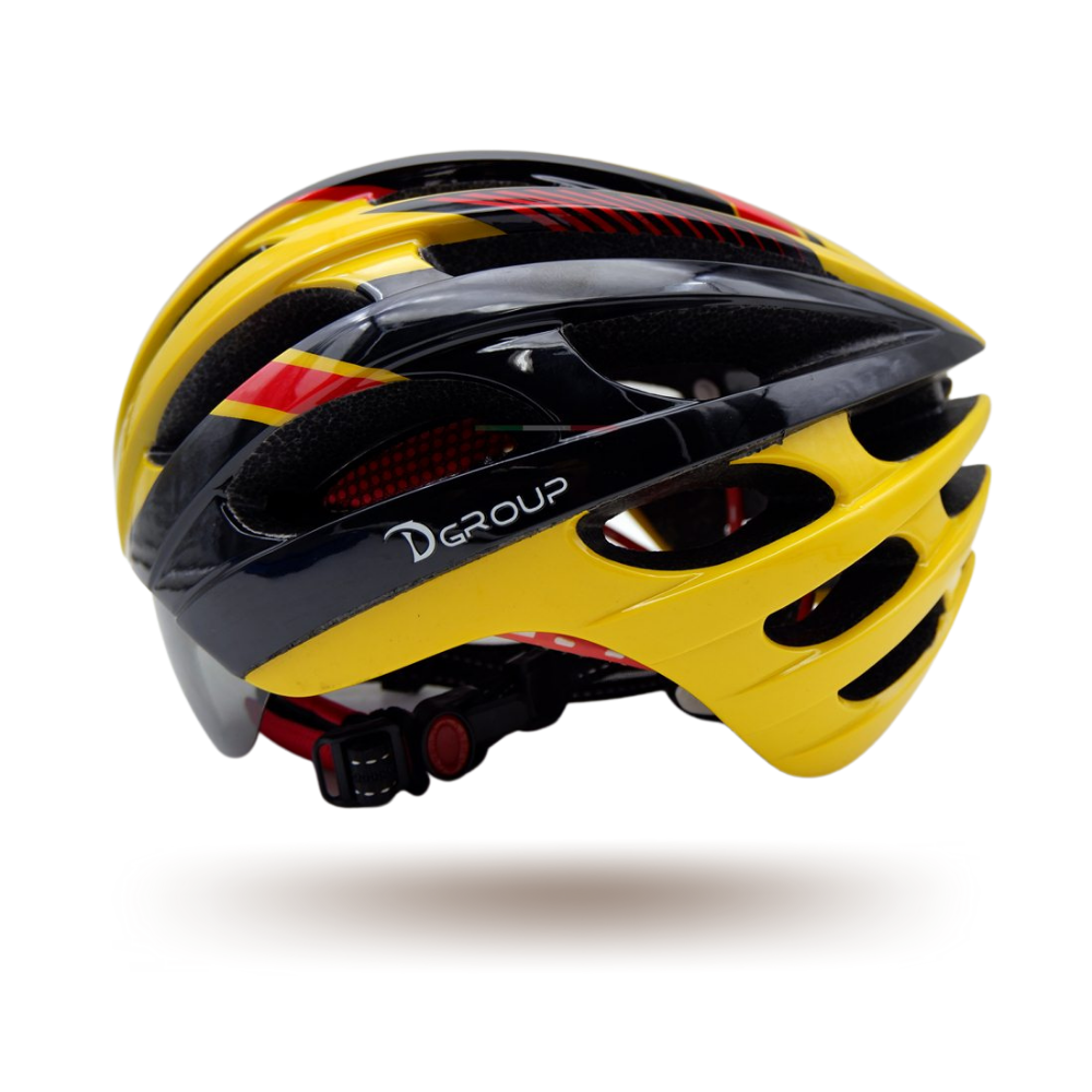 หมวกกันน็อคจักรยาน FASTBIKE N-LITE D-GROUP 02 มีแว่นในตัว เก็บแว่นได้