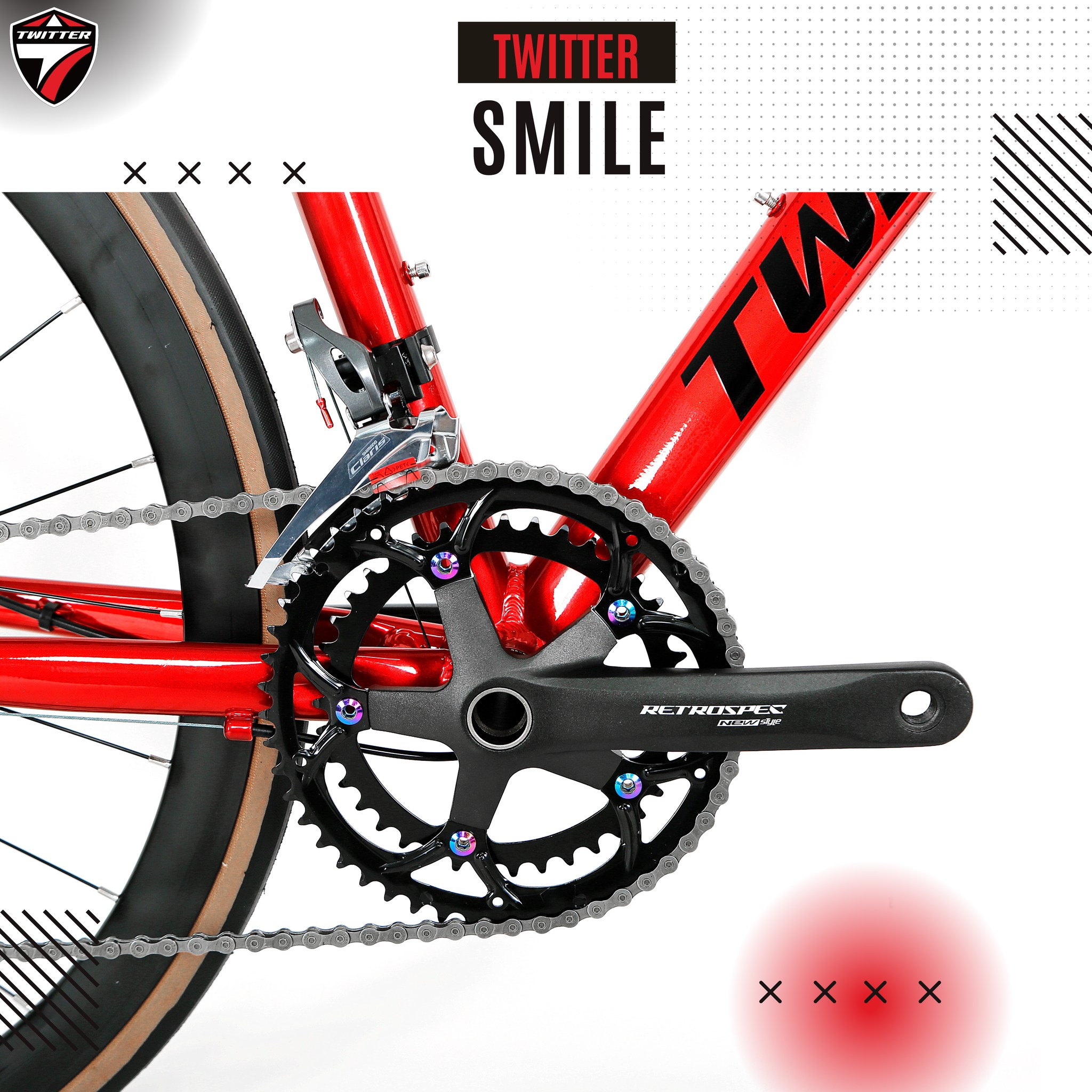 จักรยานเสือหมอบ อลูเบา TWITER รุ่น SMILE SHIMANO CLARIS(2023)/RS24SPD