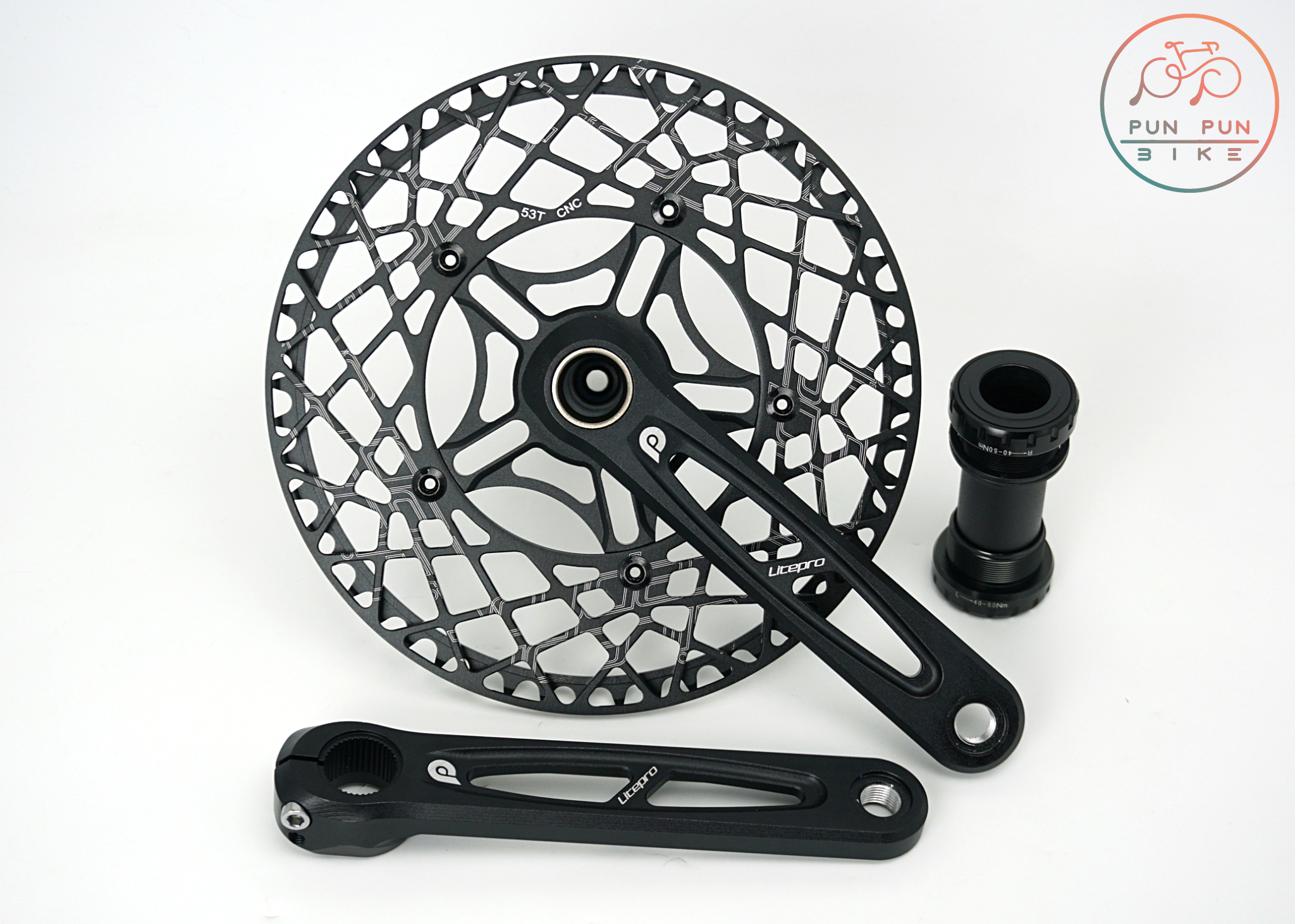 LITEPRO PLUS จานหน้าชั้นเดียว SPIDER CNC กะโหลกกลวง