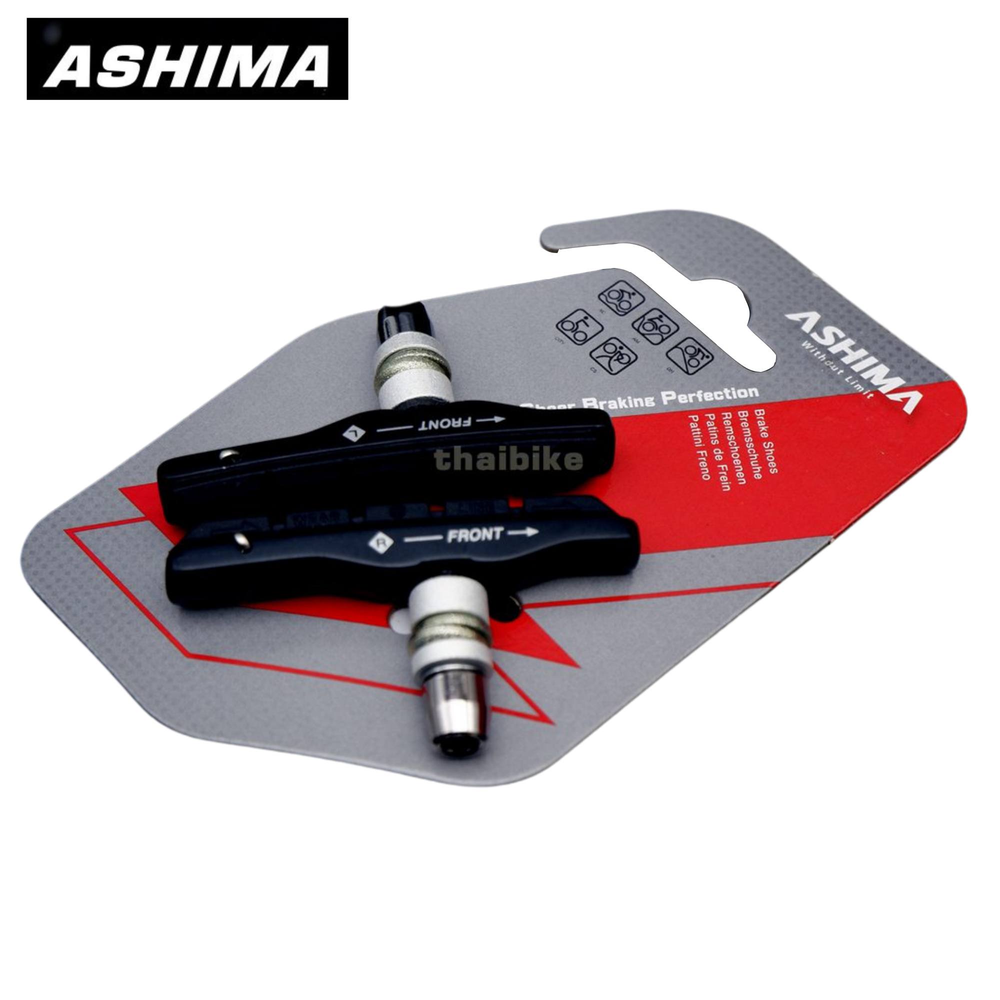 ยางเบรคจักรยานแบบวีเบรค ยี่ห้อ ASHIMA รุ่น AP445CV-P-S-AL