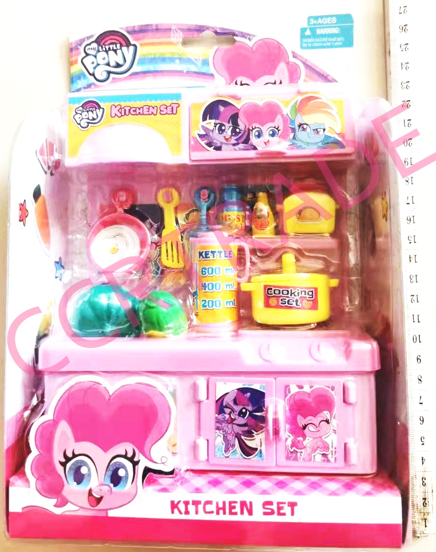 ชุดครัวม้าโพนี่+อุปกรณ์แผงครอบ 16x24.5 ซม.(ลิขสิทธิ์แท้)(1x3)