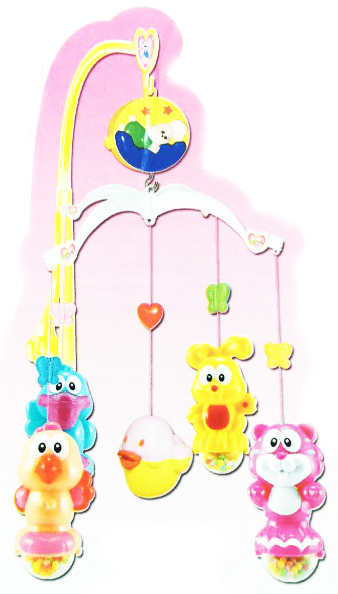 โมบายการ์ตูนน่ารัก 5 ชิ้น มีเสียงกล่อง (ไขลาน) 36.5 ซม.(1x3)