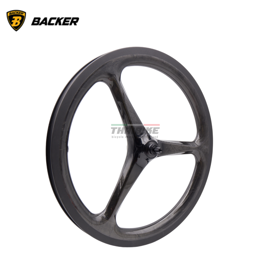 ล้อหน้าจักรยานคาร์บอนแบบสามก้านขนาด 16 นิ้ว 16 1 3/8(349)ล้อแม็ก 3 ก้าน FC-16