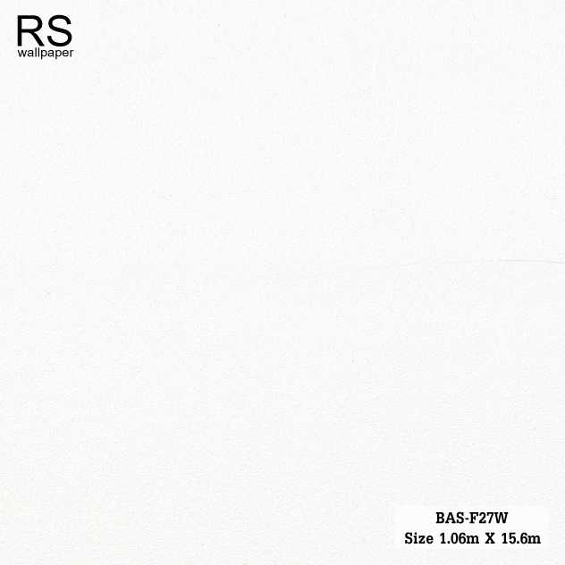 วอลเปเปอร์ พื้นเรียบ สีขาว BAS-F27W