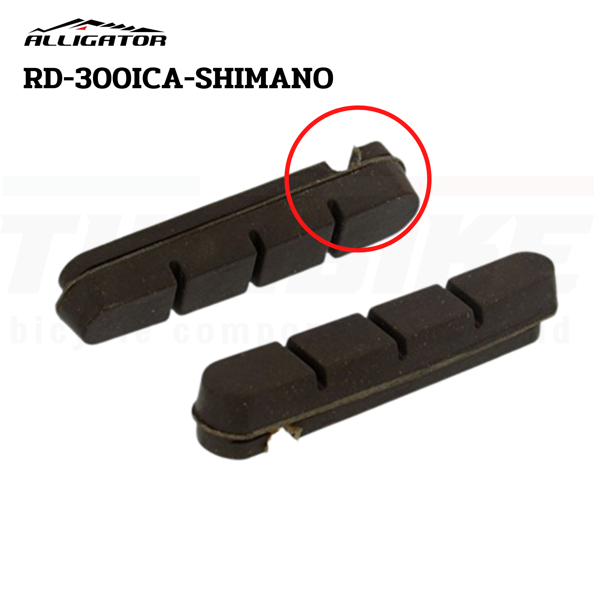 ผ้าเบรคจักรยานล้อคาร์บอน ยางเบรคล้อคาร์บอน ALLIGATOR RD-300ICA RD500ICA SHIMANO CAMPAGNOLO