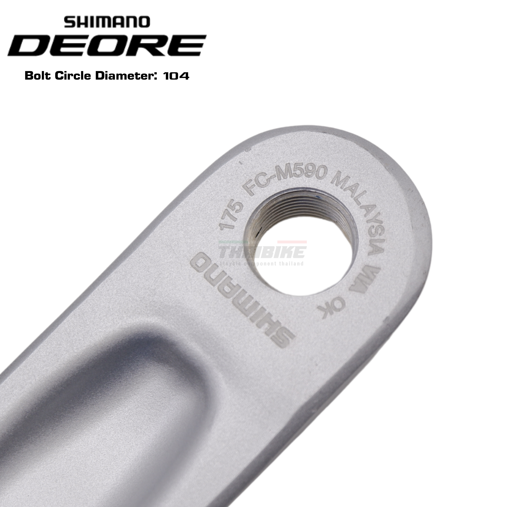ชุดขาจานจักรยานจักรยาน SHIMANO DEORE FCM590 พร้อมกะโหลก