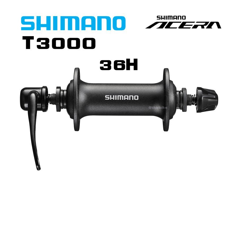 SHIMANO ดุมหน้า ดุมหลังจักรยาน V-Brake SHIMANO ACERA FHT3000 สีดำ 32/36H