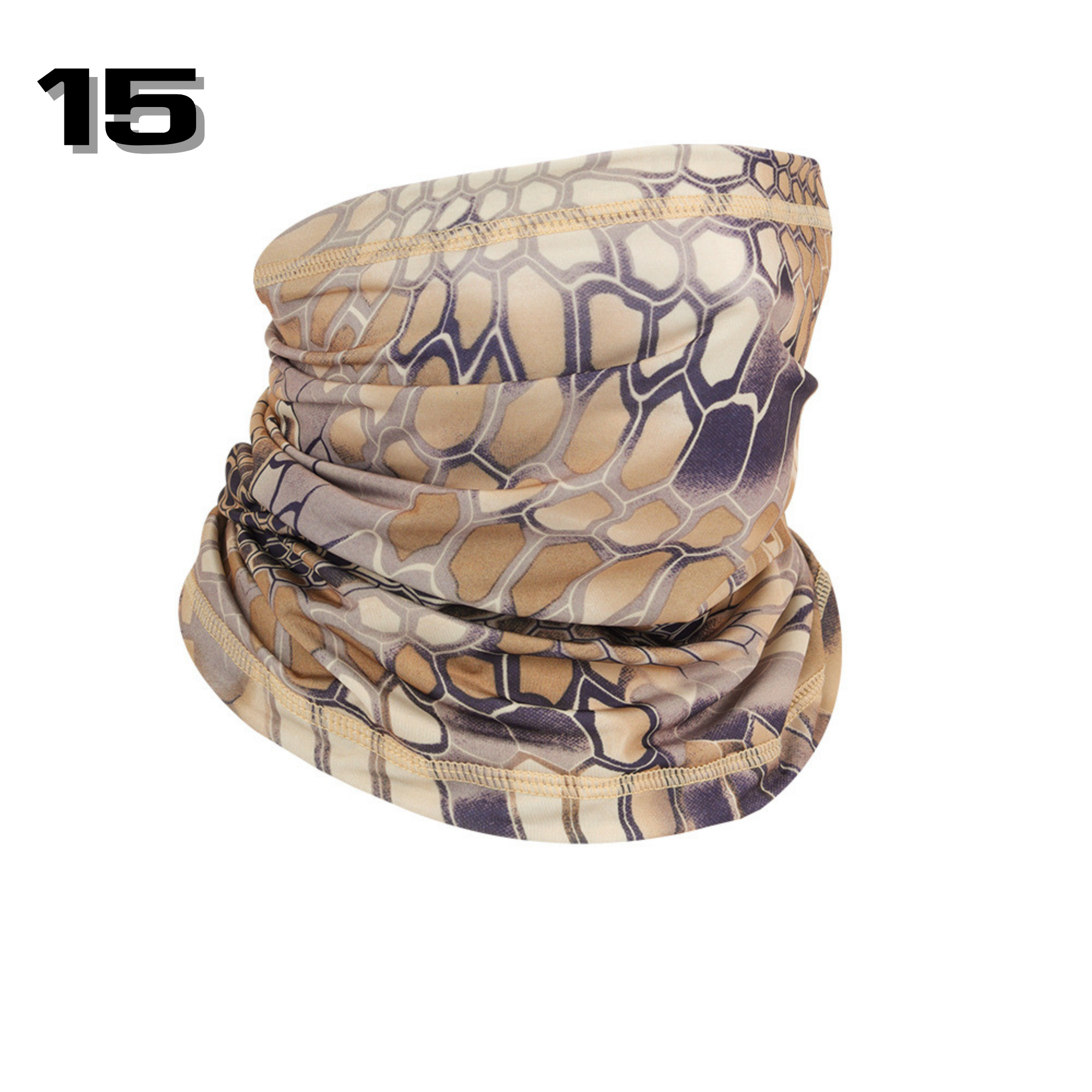 ปั่นจักรยาน ตกปลารุ่นเย็บขอบ ผ้าคลุมหัวทั้งใบ ผ้าบัฟแบบลาย กันแดด กันฝุ่น เช็ดเหงื่อ ผ้ากันเหงื่อ ลายสวย ลายพราง