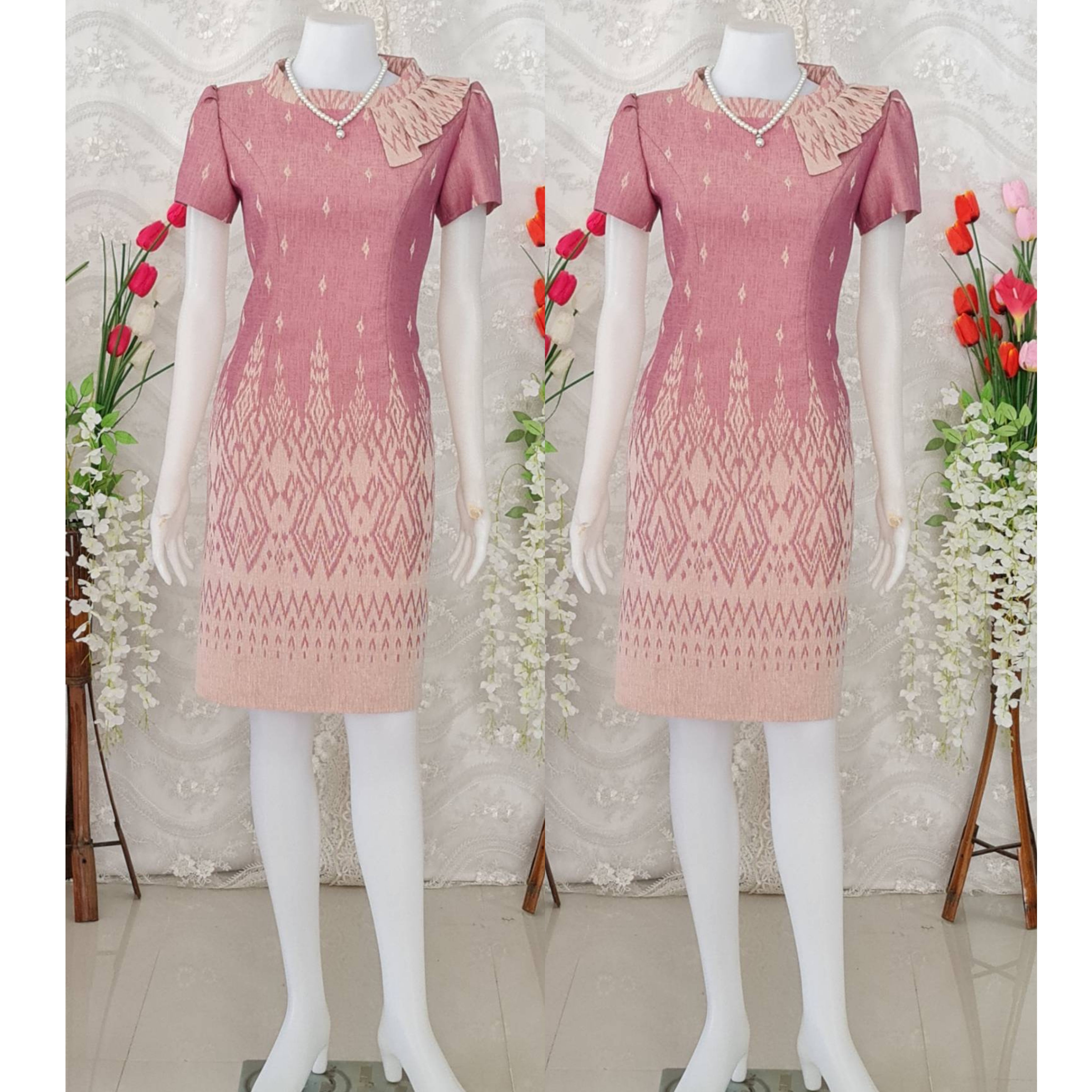 ชุดผ้าไทยผ้าไหมแพรทิพย์คอปีนตั้ง #ชุดผ้าไทยผ้าฝ้ายทอมือมัดหมี่ตีนแดง #ชุดผ้าไทยผ้าพื้นเมือง #ชุดผ้าไหมแพรทิพย์แต่งลูกไม้ #ชุดทำงานผ้าไทยปักลูกปัดสวยงาม♥