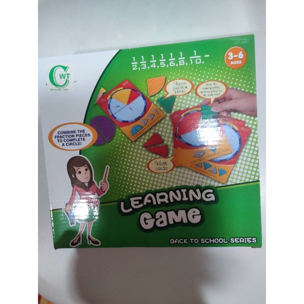 เกมเศษส่วน เกมคณิตศาสตร์ learning game พร้อมส่งจากไทย