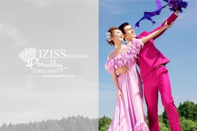 PW229 - Pre order ชุดคู่ถ่ายพรีเวดดิ้ง (prewedding dress) & ชุดแต่งงานแฟนซี (Fancy wedding dress)ชายหญิง "ธีมสีม่วง"