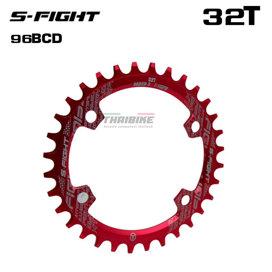 ใบจานจักรยานเสือภูเขาแบบชั้นเดียว S-FIGHT 96BCD 36 38T