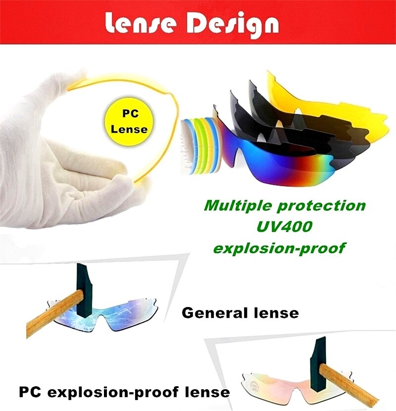 แว่นตาปั่นจักรยาน กันแดด กันลม ROBESBON รุ่น 7106