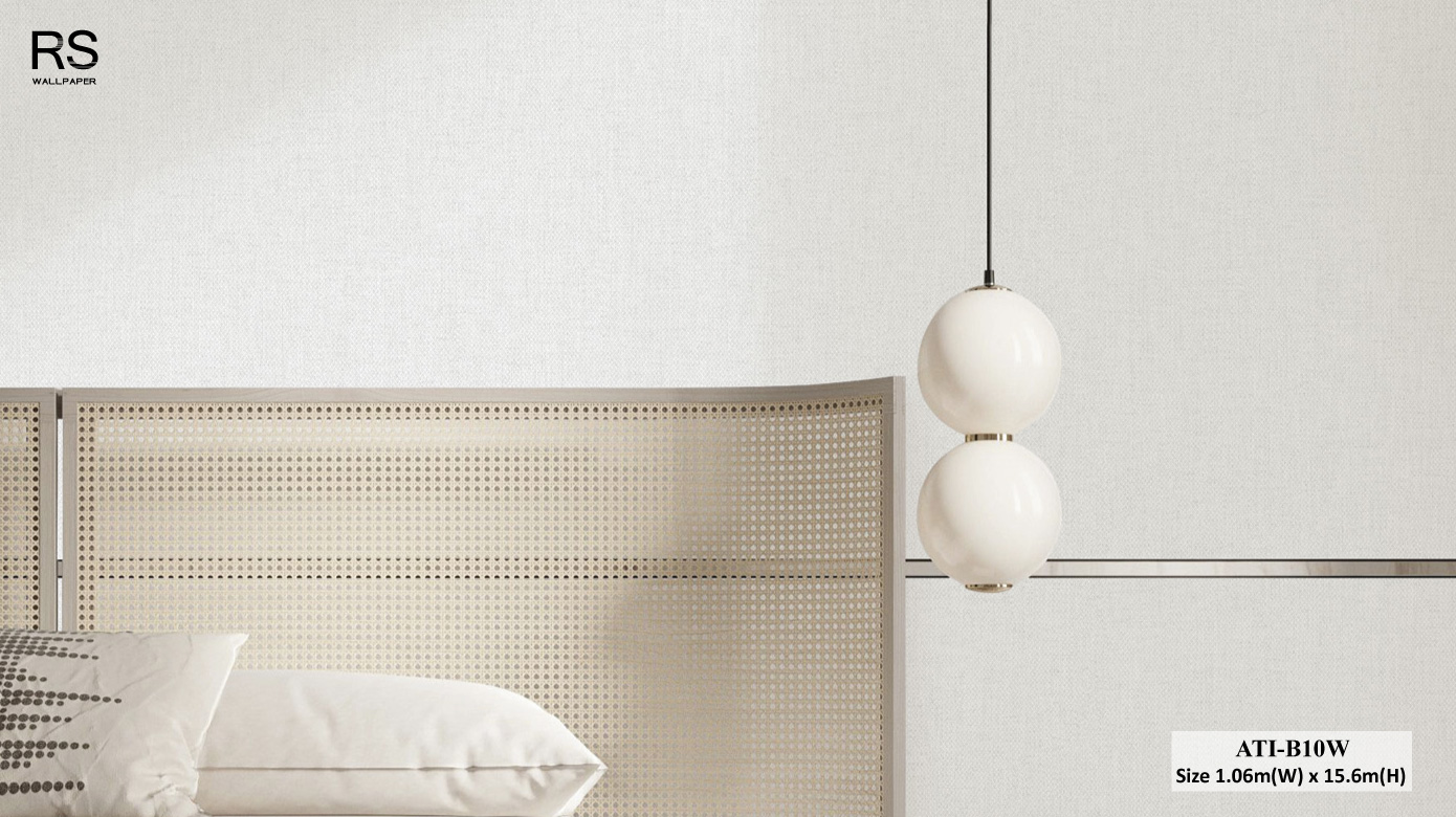 วอลเปเปอร์ลายผ้า สีเทาอ่อน ATI-B10W