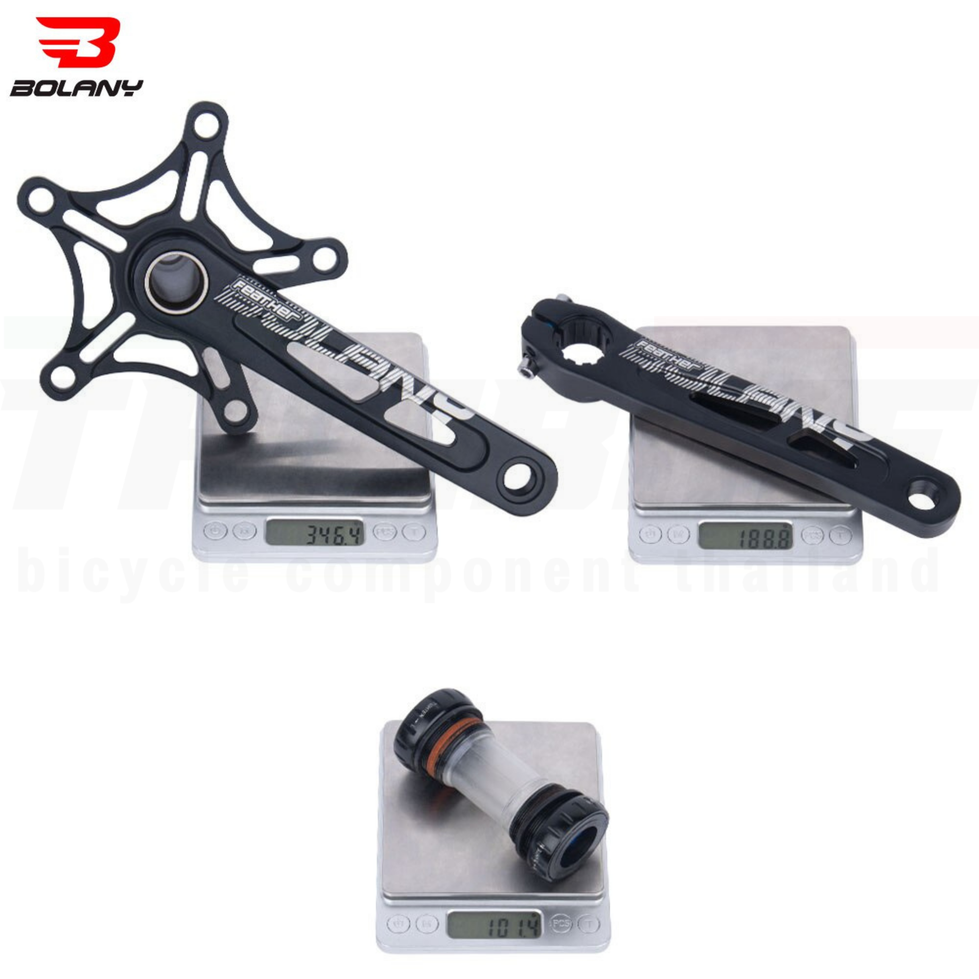 ชุดขาจานจักรยานรุ่นเบาพิเศษ BOLANY FEATHER 130BCD ขาจาน 170มม.