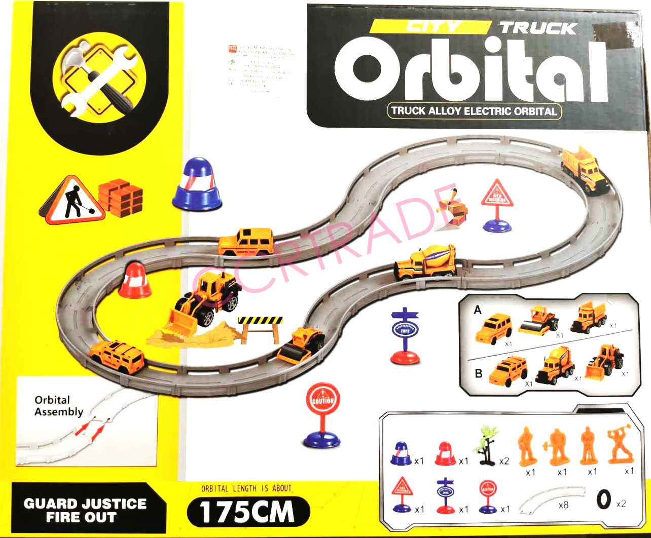 เซ็ทรถรางแม็คโคร 24 ชิ้นกล่องจัมโบ้ 27.5x36 ซม.(1x3)