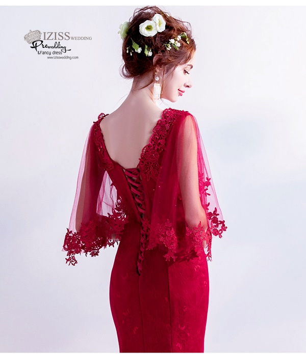 DL030 - **พรีออเดอร์** ชุดราตรี เดรสยาวออกงาน (Night party dresses) ชุดไปงานแต่งงานสวยๆ "ธีมสีแดง"