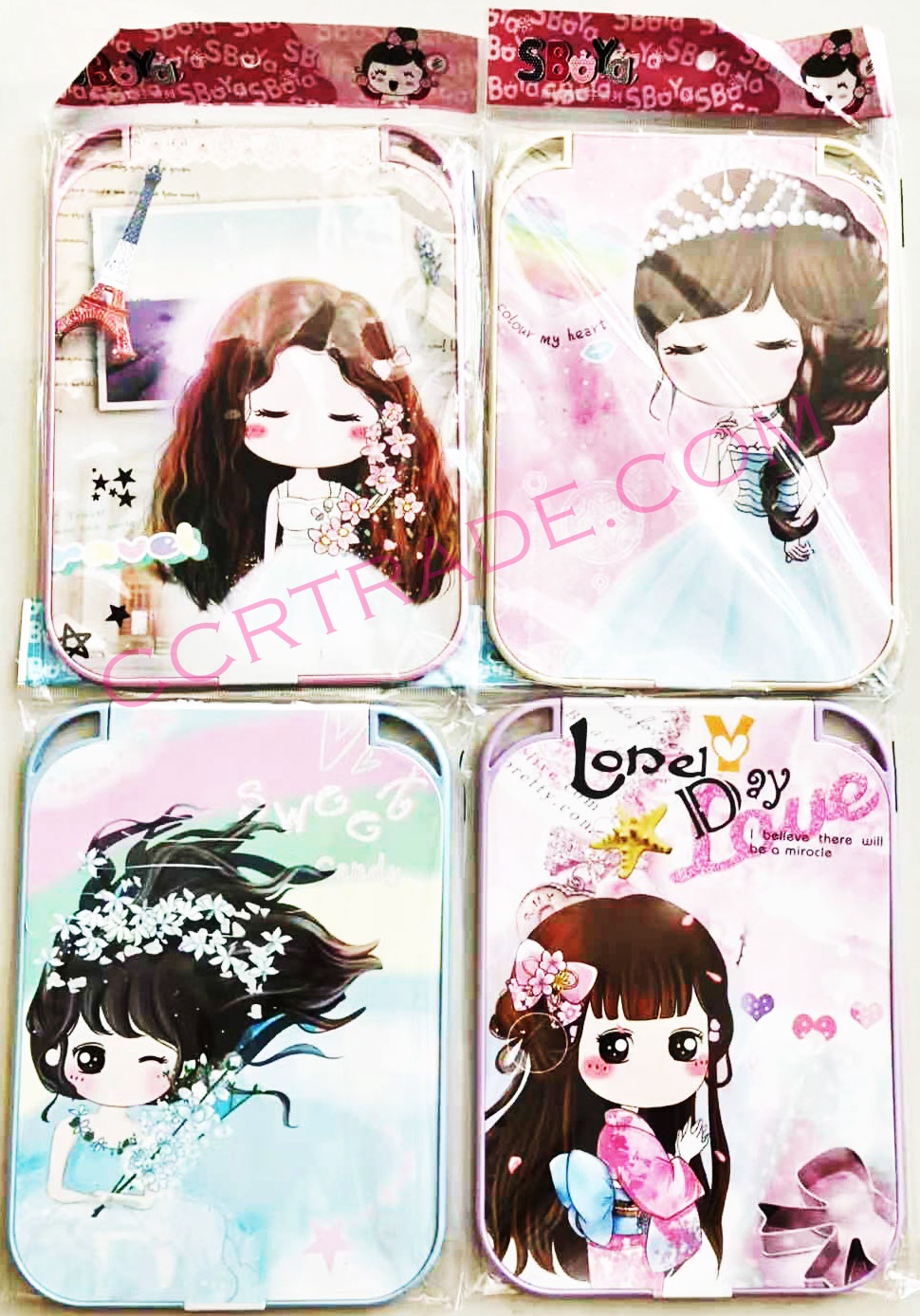 กระจกผู้หญิงขอบมนจัมโบ้ (B86) 14.5x20 ซม.