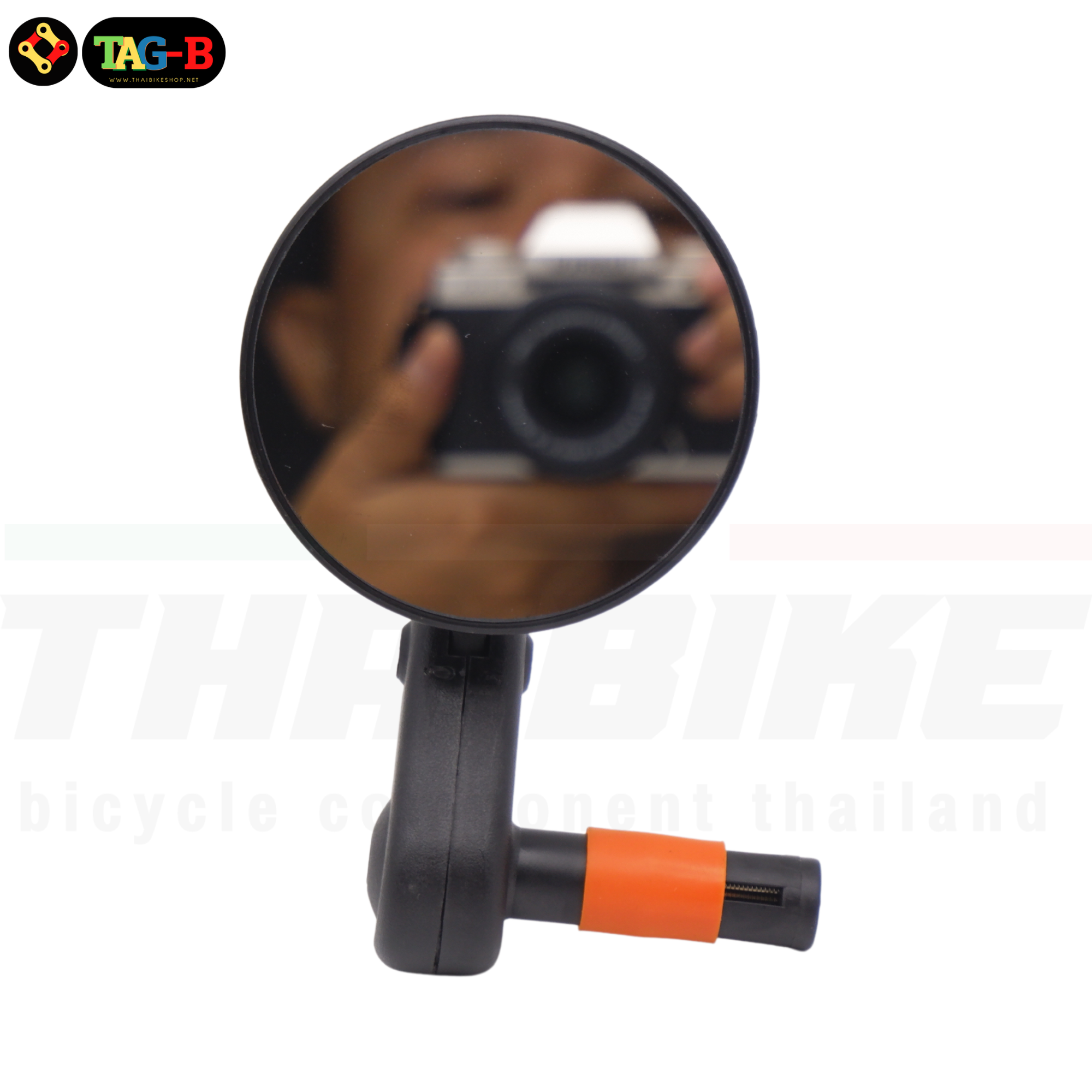 กระจก v-grip (งานไต้หวัน) กระจกติดจักรยาน แบบนูน ติดได้ทั้งซ้ายและขวา