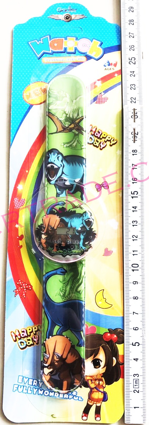 นาฬิกาสายรัดข้อมือ ลายการ์ตูนคละ 30 ซม.(มีถ่านในตัว)