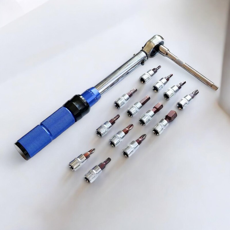 ครบชุดพร้อมใช้งาน! ชุดประแจปอนด์จักรยาน 15 ชิ้น ปรับแรงบิดได้ 2–24Nm