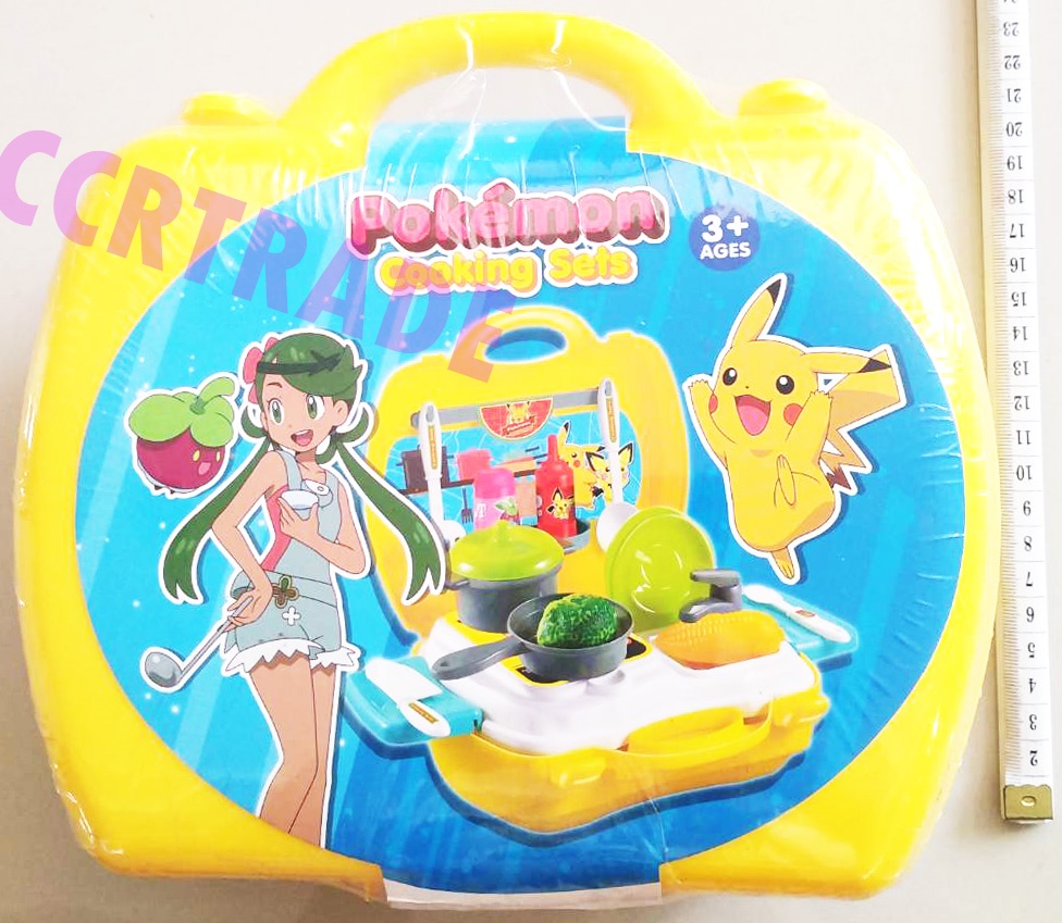 ชุดครัวโปเกม่อน 24 ชิ้นกระเป๋าหิ้ว 21x22.5 ซม.(ลิขสิทธิ์แท้)(1x3)