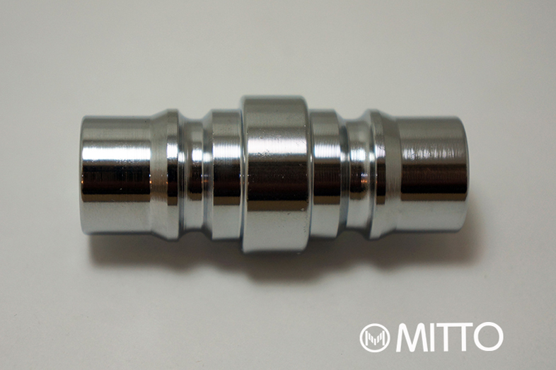 ข้อต่อลม ดับเปิ้ล ปลั๊ก นิเปิ้ลตัวผู้ , Quick coupler connector steel double eneded male plug