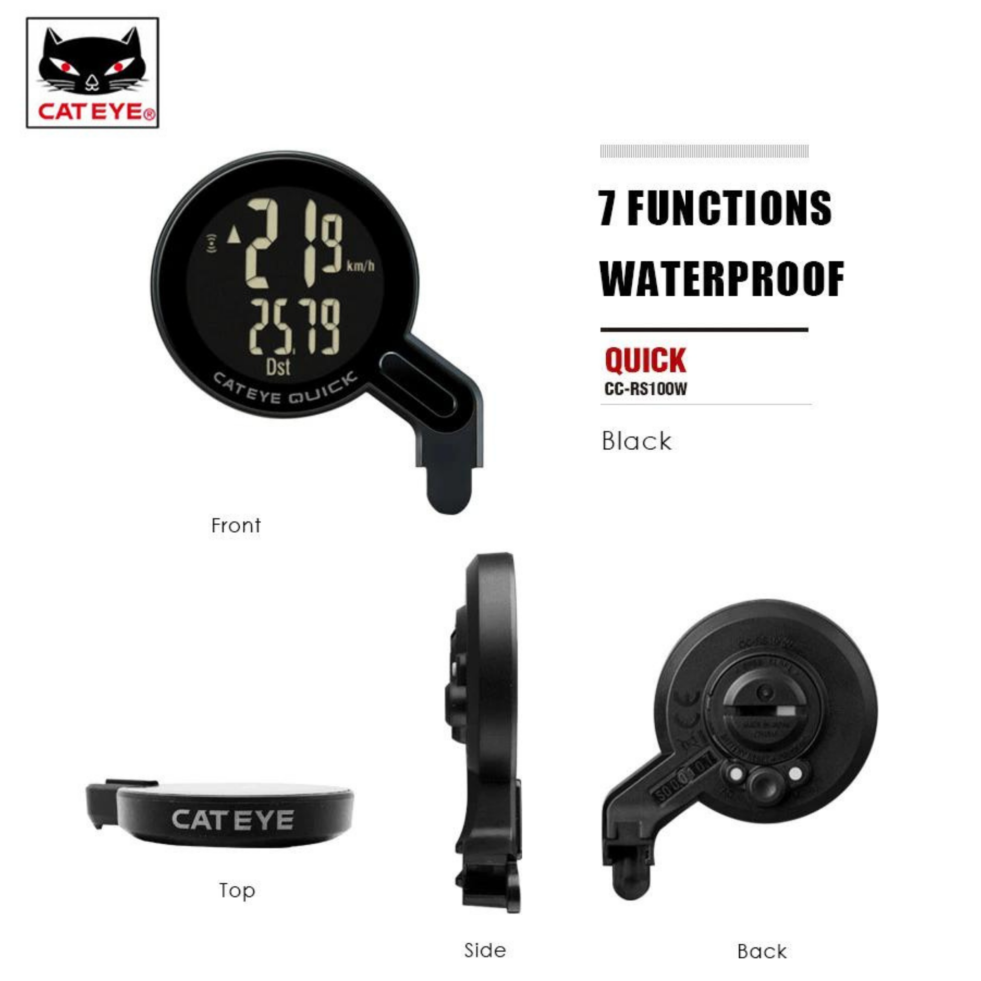 ของแท้ศูนย์ไทย ไมล์จักรยานแบบไร้สาย Cateye Quick RS100w เสือหมอบ เสือภูเขา